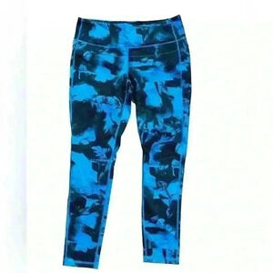 Lucy blue and black graphic leggings size XL